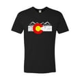 thumbnail image 1 of Adult Distressed Colorado Flag Rocky Mountains Deluxe T-Shirt, 1 of 1