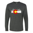 thumbnail image 1 of Adult Distressed Colorado Flag Rocky Mountains Long Sleeve T-Shirt, 1 of 1
