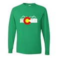 thumbnail image 1 of Adult Distressed Colorado Flag Rocky Mountains Long Sleeve T-Shirt, 1 of 1