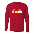 thumbnail image 1 of Adult Distressed Colorado Flag Rocky Mountains Long Sleeve T-Shirt, 1 of 1