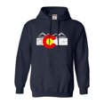 thumbnail image 1 of Adult Distressed Colorado Flag Rocky Mountains Sweatshirt Hoodie, 1 of 1