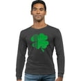 thumbnail image 1 of Adult Distressed Shamrock St. Patrick's Day Irish Pride Long Sleeve T-Shirt, 1 of 1