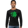 thumbnail image 1 of Adult Distressed Shamrock St. Patrick's Day Irish Pride Long Sleeve T-Shirt, 1 of 1