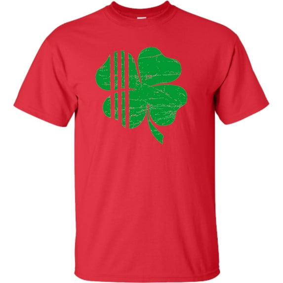 Adult Distressed Shamrock St. Patrick's Day Irish Pride T-Shirt