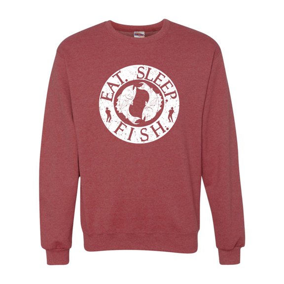 Adult Eat. Sleep. Fish. Fishing Sweatshirt Crewneck