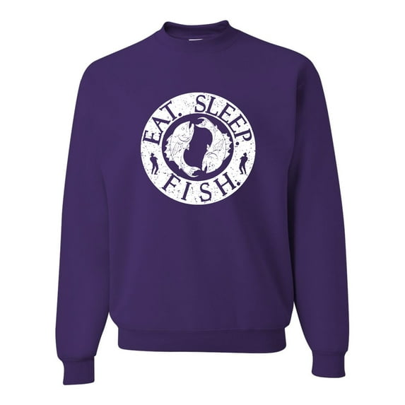 Adult Eat. Sleep. Fish. Fishing Sweatshirt Crewneck