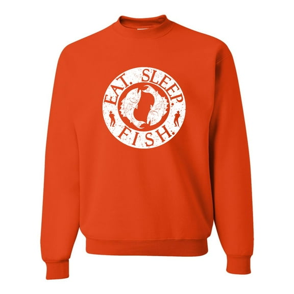 Adult Eat. Sleep. Fish. Fishing Sweatshirt Crewneck