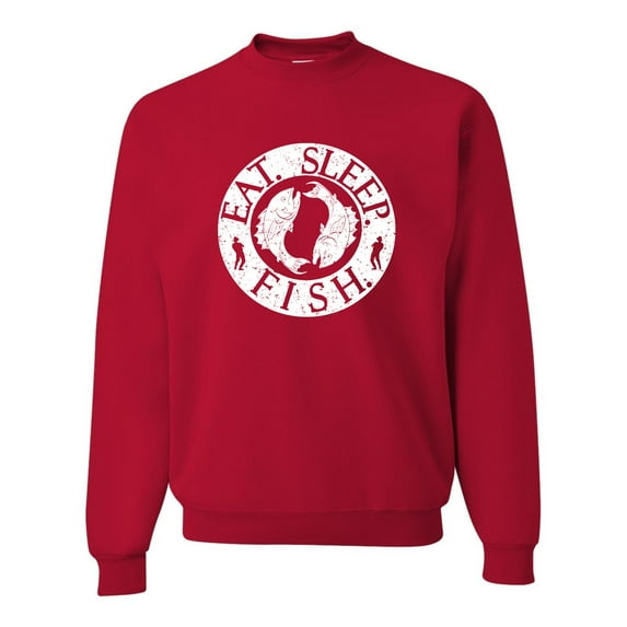 Adult Eat. Sleep. Fish. Fishing Sweatshirt Crewneck