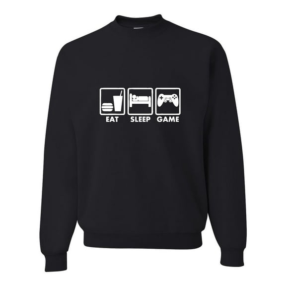 Adult Eat Sleep Game Funny Gamers Gaming Sweatshirt Crewneck