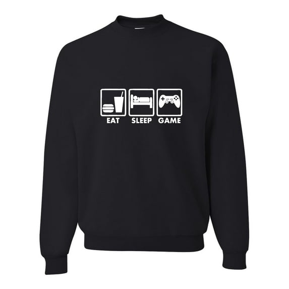 Adult Eat Sleep Game Funny Gamers Gaming Sweatshirt Crewneck