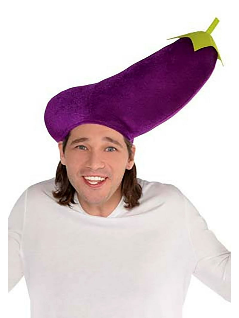 Adult Eggplant Hat 1 count - Walmart.com display picture 2
