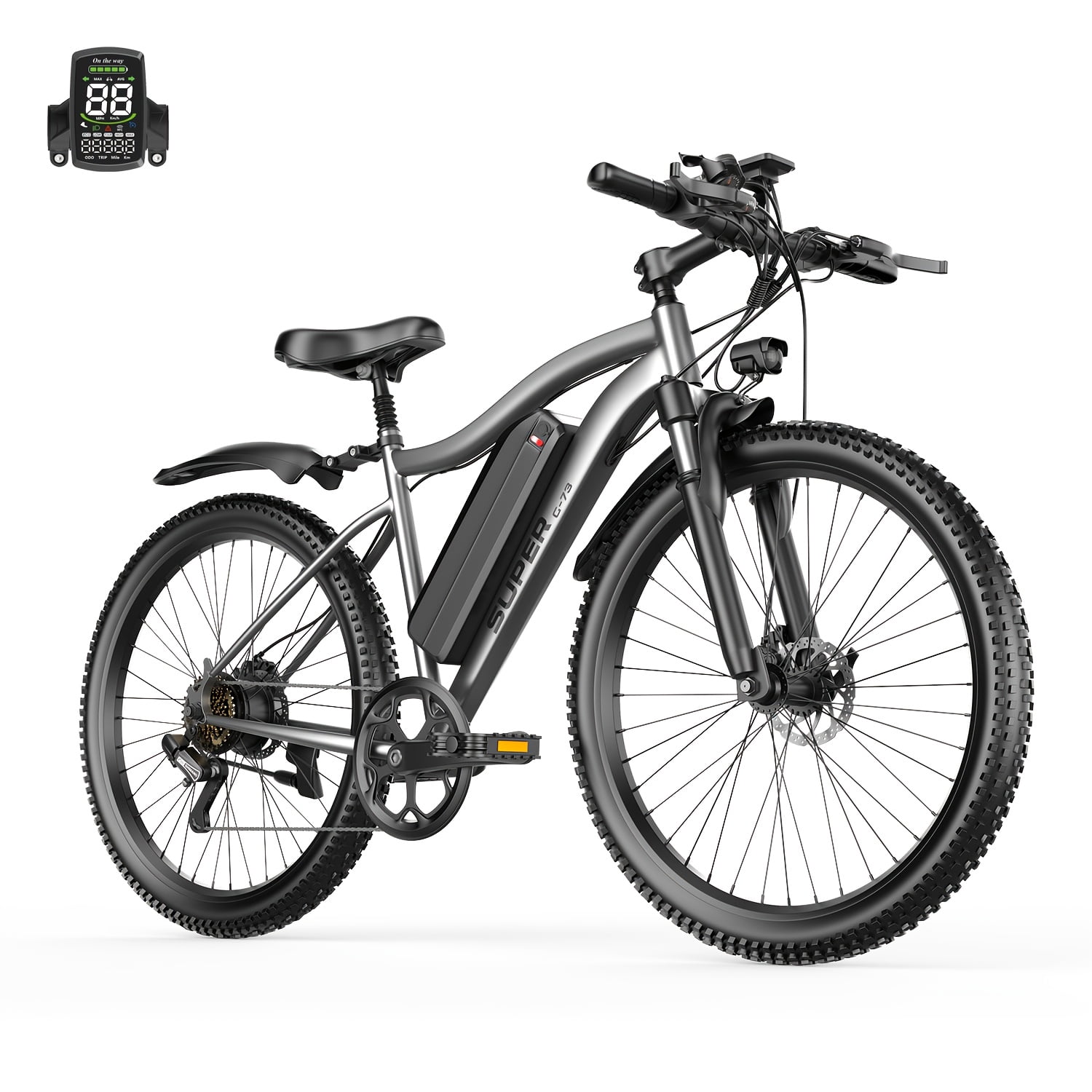 Adult Electric Bicycle, Electric Mountain Bike, 500W-740W(Peak) Motor, 15-20 Mph, Can Travel Over 10-45 Miles On A Single Charge, 48V 10AH/13AH Detachable Battery, Front Fork Suspension
