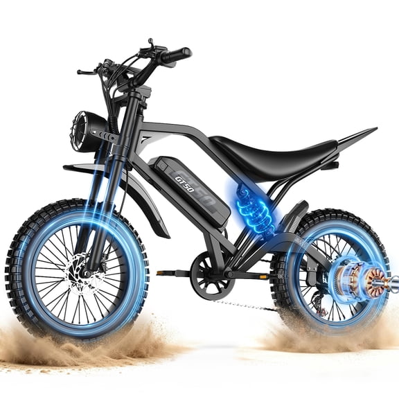 Adult Electric Bike 2500W Brushless Motor, 48V 25AH Long Range Battery, 26" Fat Tire E-Bike, 25MPH, 7-Speed, IPX5 Waterproof, Electric Bicycle for Mountain, Beach, Commute