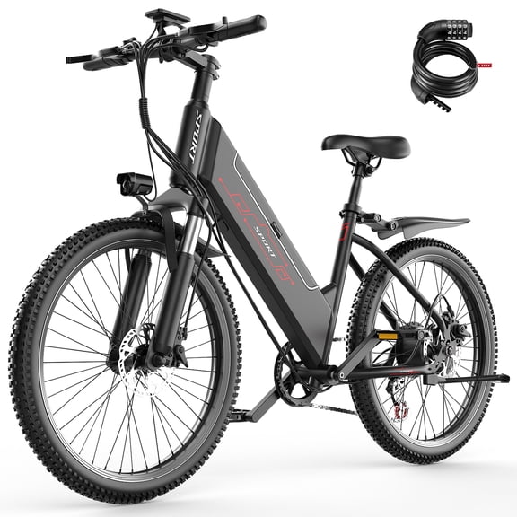 Adult Electric Bike 650W Motor, 48V 10.4Ah Battery, 27.9 MPH Top Speed, Up to 55 Miles Range, LCD Display, Dual Suspension, 365 lbs Capacity, Commuter & Off-Road E-Bike