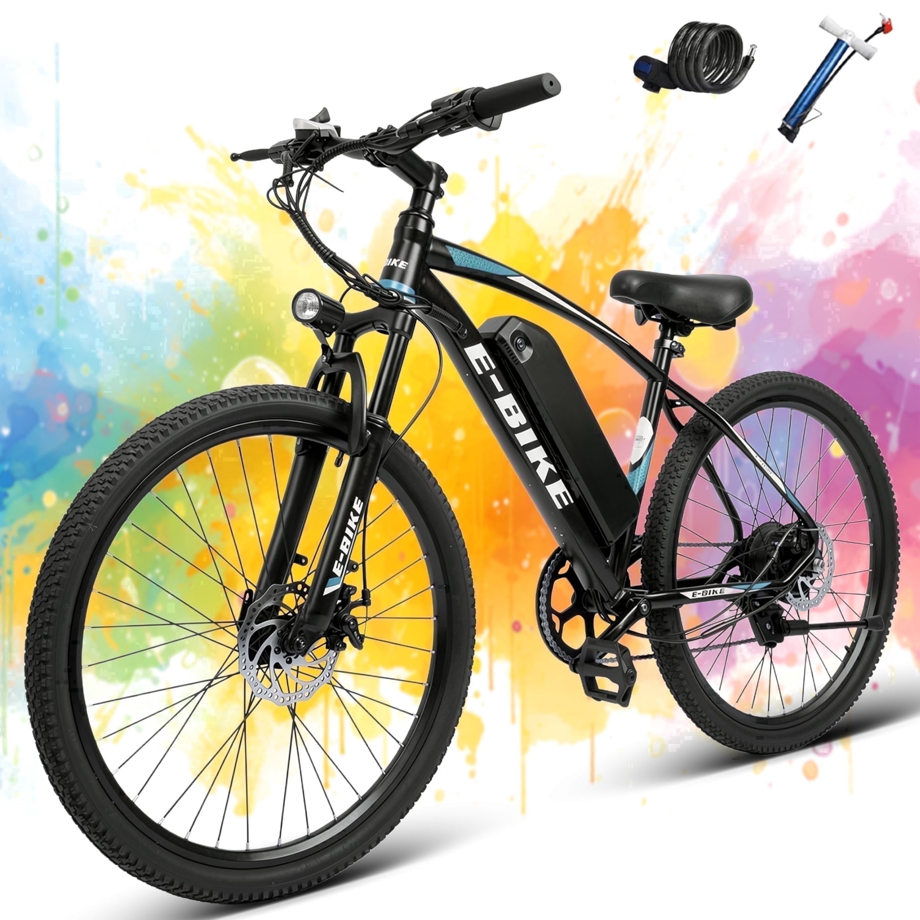 Adult Electric Mountain Bike, 1000W Peak Motor Ebike, 25MPH & 40 Mile Range, 432Wh Removable Battery, 7-Speed, 26" Tires, UL2849 Certified