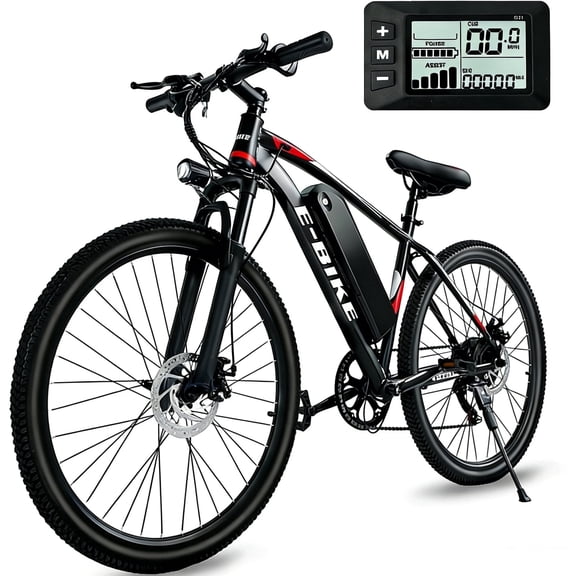 Adult Electric Mountain Bike, 1000W Peak Motor, 25MPH & 40 Mile Range, 12Ah Removable Battery, 7-Speed, 26" Tires, UL2849 Certified Ebike