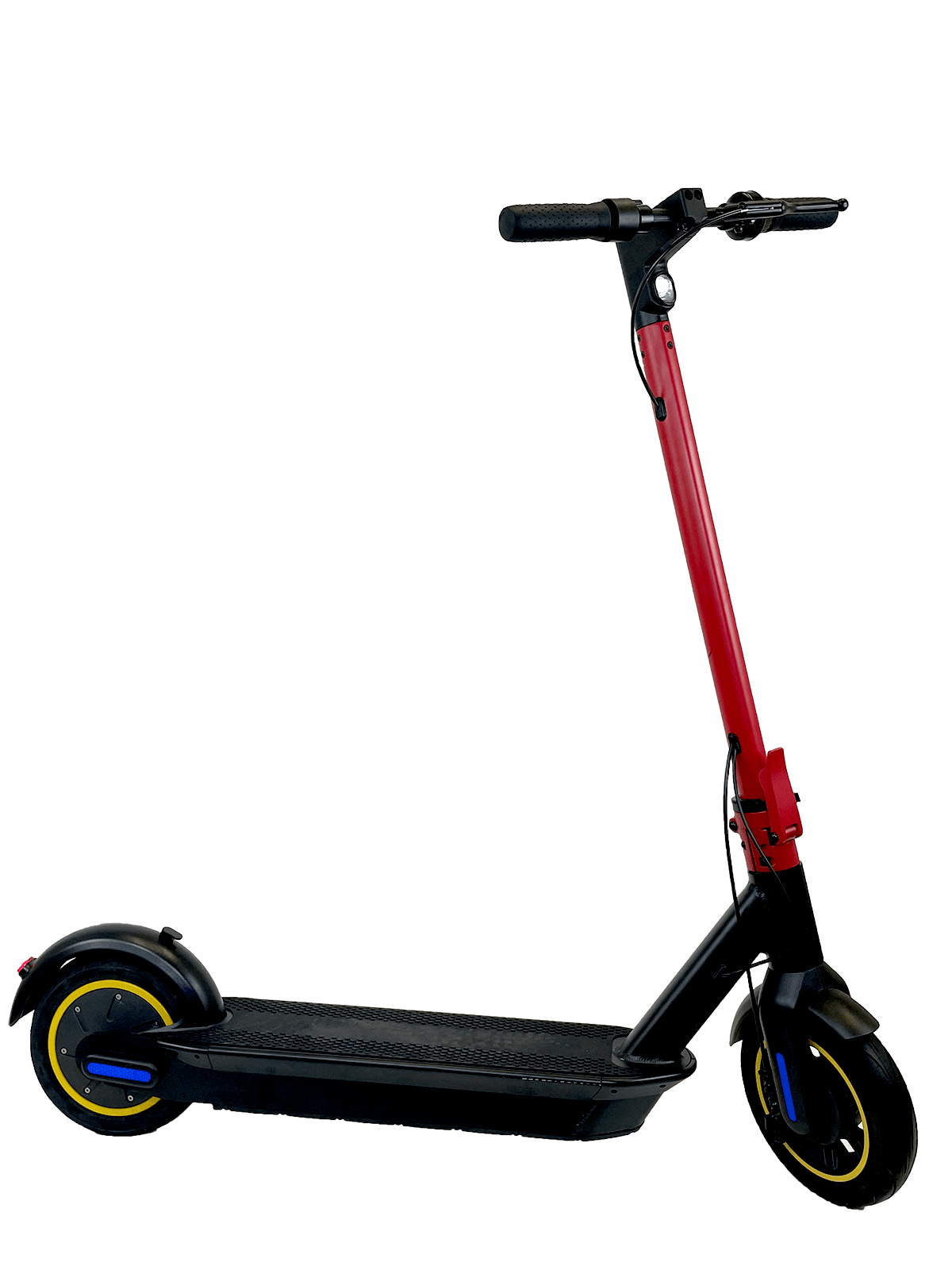 Adult Electric Scooter, 10" Air Tire, 40 Miles Long-Range Battery, 19 Mph with Powerful 350W Motor, Bright Headlight and Taillight, Folding for Travel Double Braking System (Red)