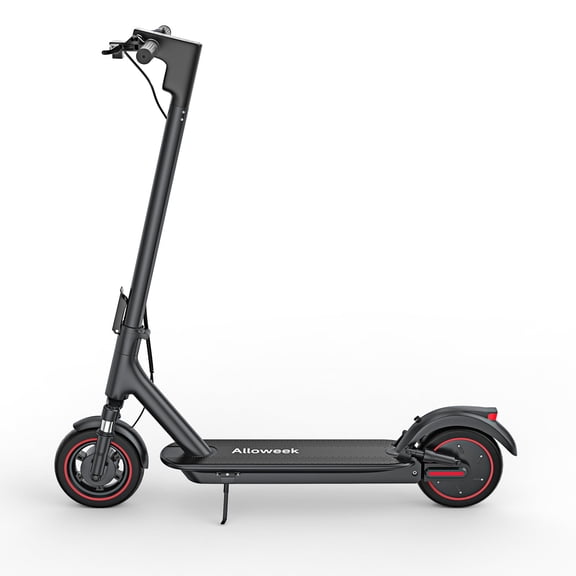 ALLOWEEK MAX adult electric scooter, 350W 19 mph, 25 miles range, 10" solid tires, dual brakes, UL2272, foldable commuting with app