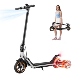 Adult Electric Scooter with Foldable Stem & Handlebar,8.5Solid Tires,3 Speed Modes up to 19 mph, LED Display,and Cruise Control for Urban Commuting