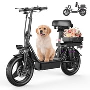 Adult Electric Scooter with Seat,700W Peak Motor,30 Miles 22Mph,Folding Escooter Adjustable Seat&Handlebar,Full Suspension Commuting Scooter