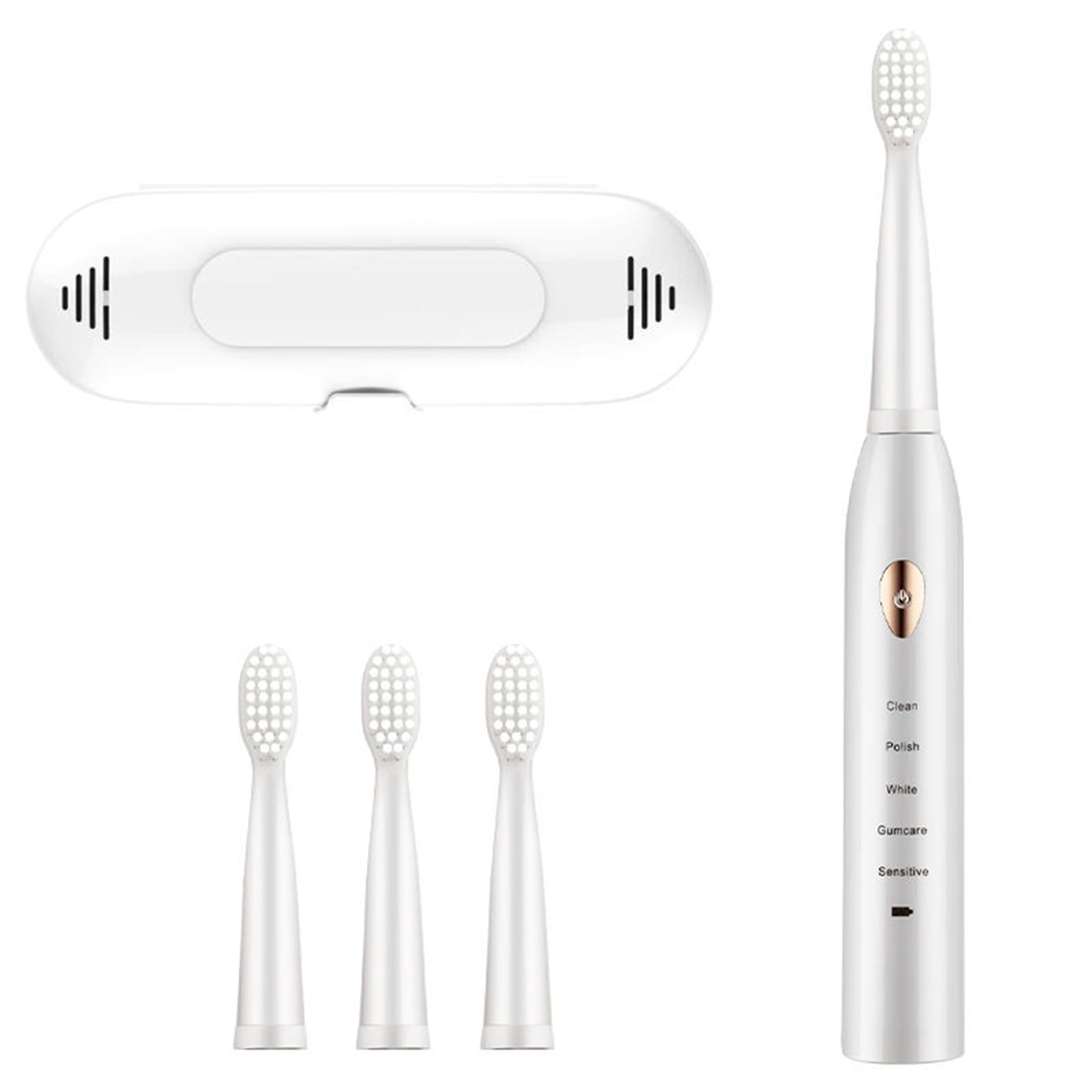 Adult Electric Toothbrush With 4 Brush Heads And Travel Case Household ...