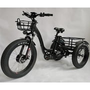 Adult Electric Trikes, Step-Thru Fat Tire Electric Tricycle, 750W 3 Wheel Electric Bicycles, Christmas Gift