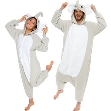 Plush Kangaroo One Piece Animal Costume - Silver Lilly Unisex Adult ...