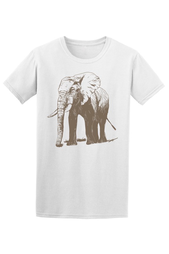 Adult Elephant Ink Style Tee Men's -Image by Shutterstock