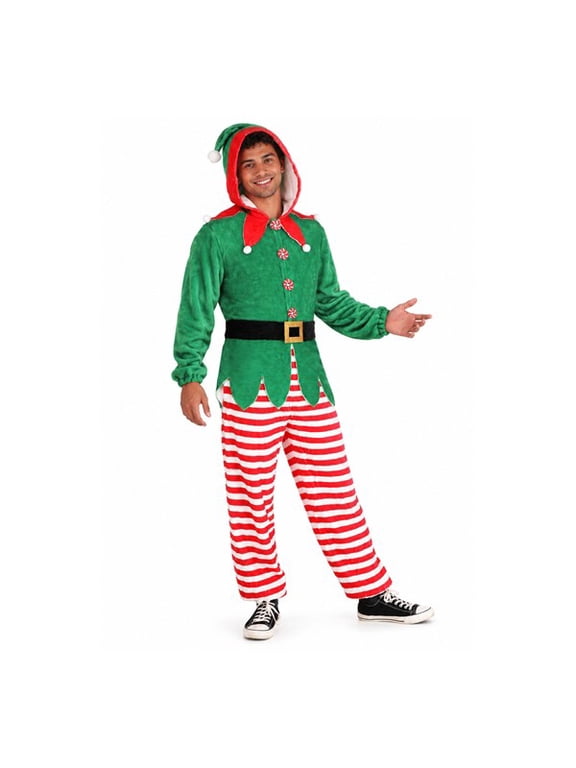 Adult Elf Costume Jumpsuit