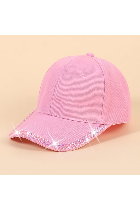 Embroidery Baseball Visor for Casual Wear, Pink, One Size