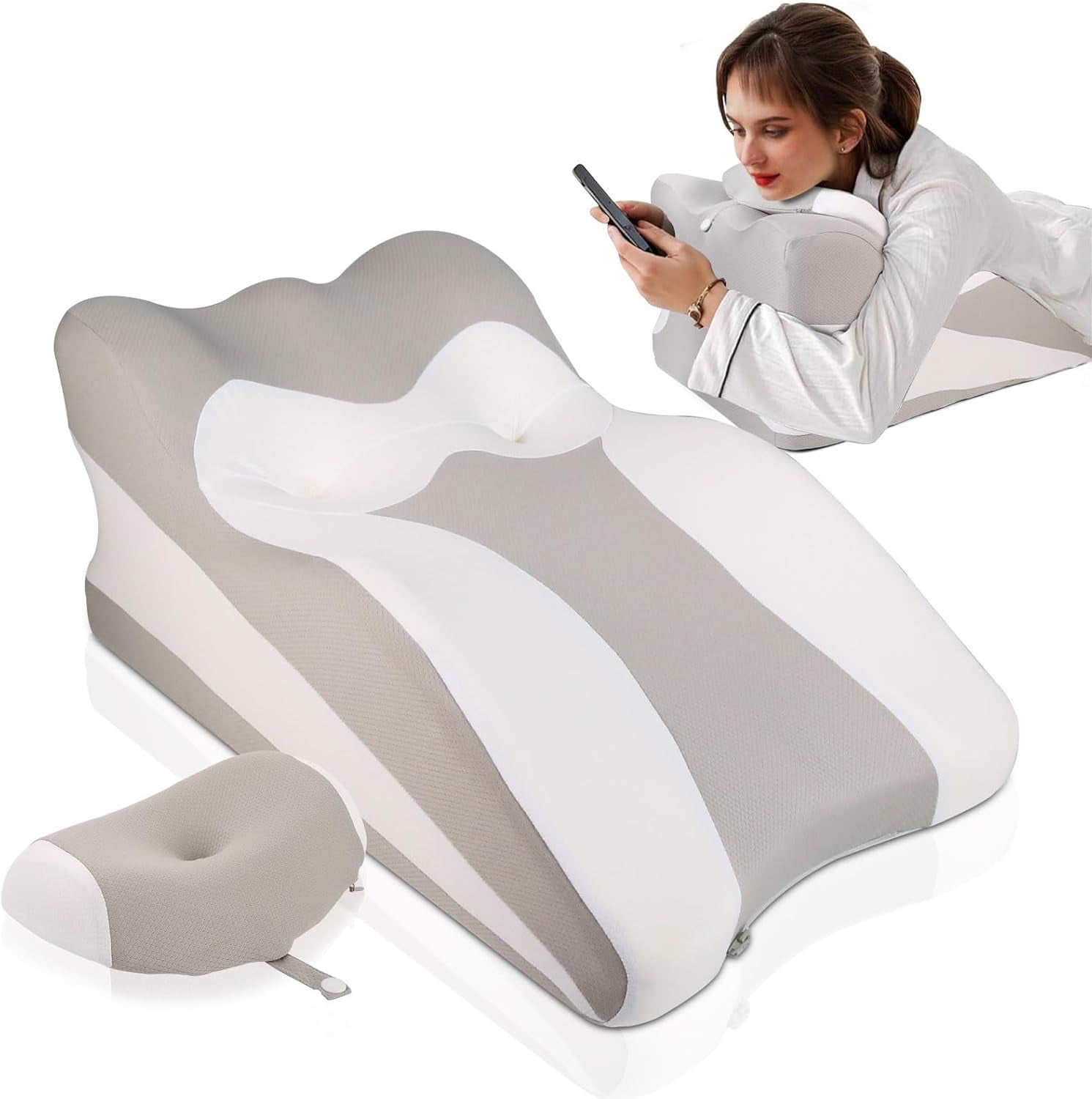 Adult Face Down Pillow,Memory Foam Home Massage Pillow,Stomach Sleeping
