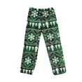 thumbnail image 1 of Adult Fashion Christmas Print Casual Pants with Drawstring Elastic Waist, Comfortable Sleepwear and Loungewear Trousers for Home Use,Army Green,2XL, 1 of 6