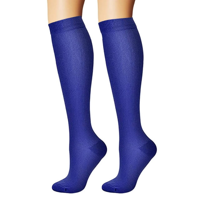 Adult Fashion Solid Compression Socks Slip Calf Socks Sports Football ...