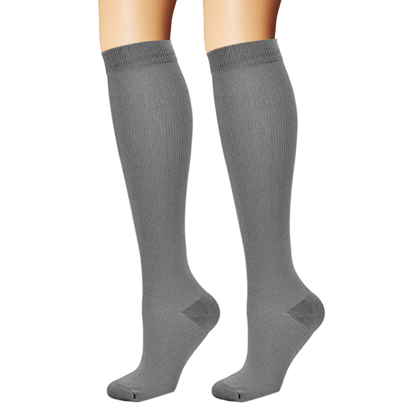 Adult Fashion Solid Compression Socks Slip Calf Socks Sports Football ...