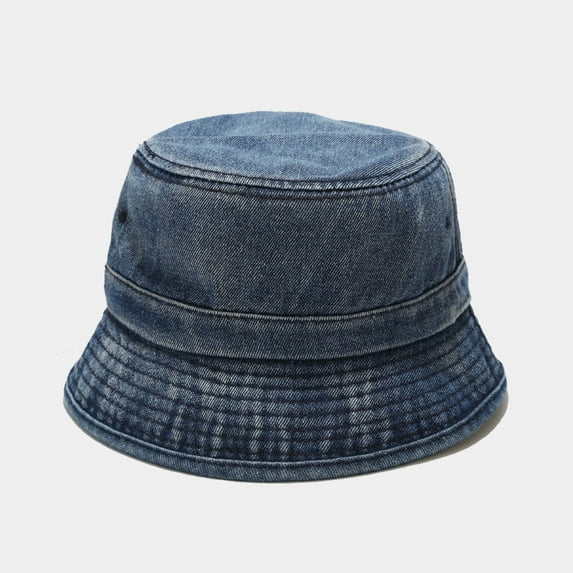 Adult Fashion Solid Denim Sunshade Fisherman's Hat Basin Hat Outdoor Bucket Hat Corduroy Hat Men's Bucket Hat Hat Blue Bucket Hat Fashion Small Bucket Hat Black Black Bucket Hat 5 Herringbone Fish Hat