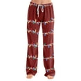 thumbnail image 1 of Adult Fashionable Loose Christmas Printed Casual Pants, Loungewear Sleep Pants with Drawstring Elastic Waist for Home and Comfortable Wear,Vermilion,XL, 1 of 5