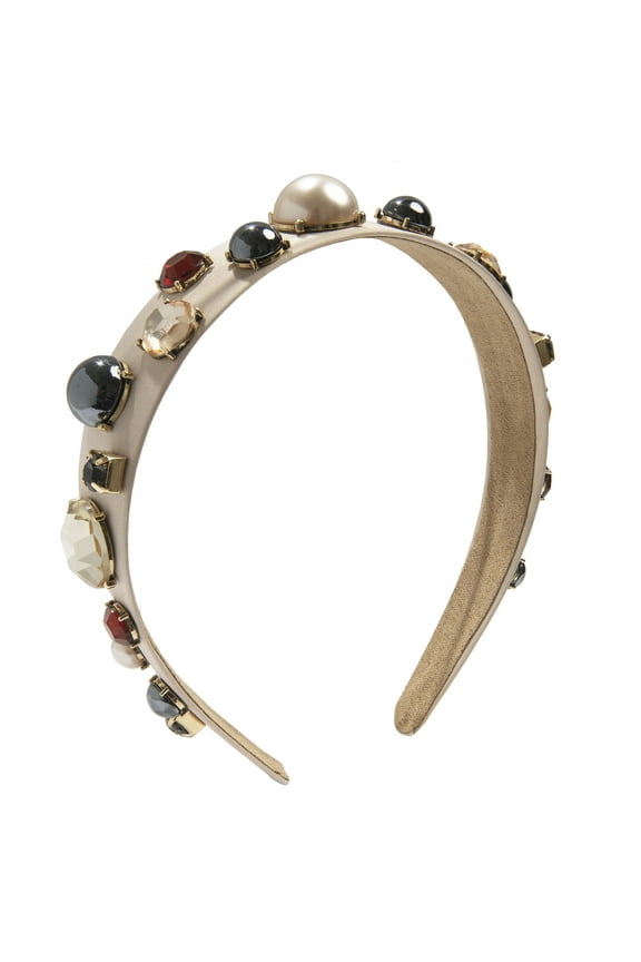 Adult Female Black Diamond Headband with Multi Stones