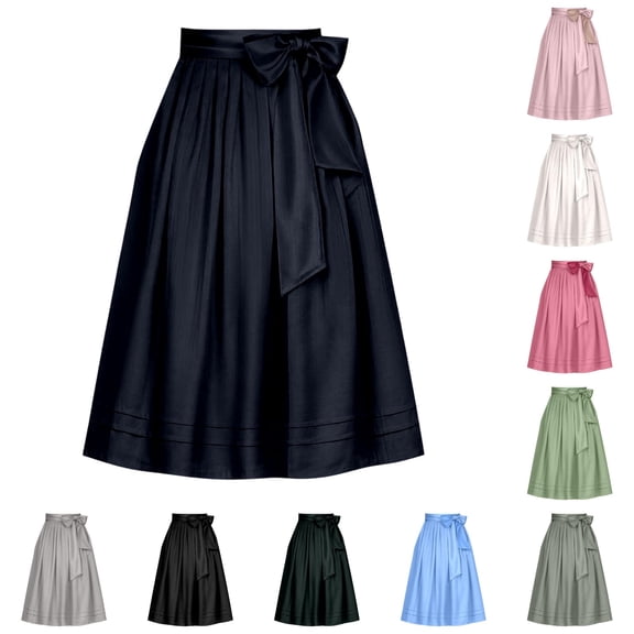 Adult Festival Apron, Half Length Tie Front Dirndl Style Apron for German Festival Party Cosplay Event