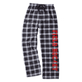 thumbnail image 1 of Adult Field Hockey Black and White Flannel Pants (Red, Adult Small), 1 of 2