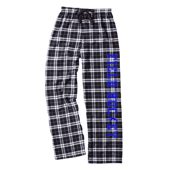 Adult Field Hockey Black and White Flannel Pants (Royal, Adult Small)