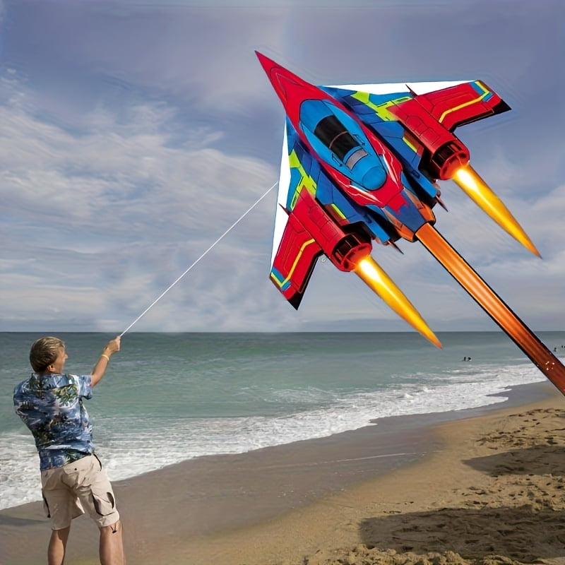 Adult Fighter Airplane Bomber 3D Kite Multicolor Design Perfect For Outdoor Beach Park Entertainment