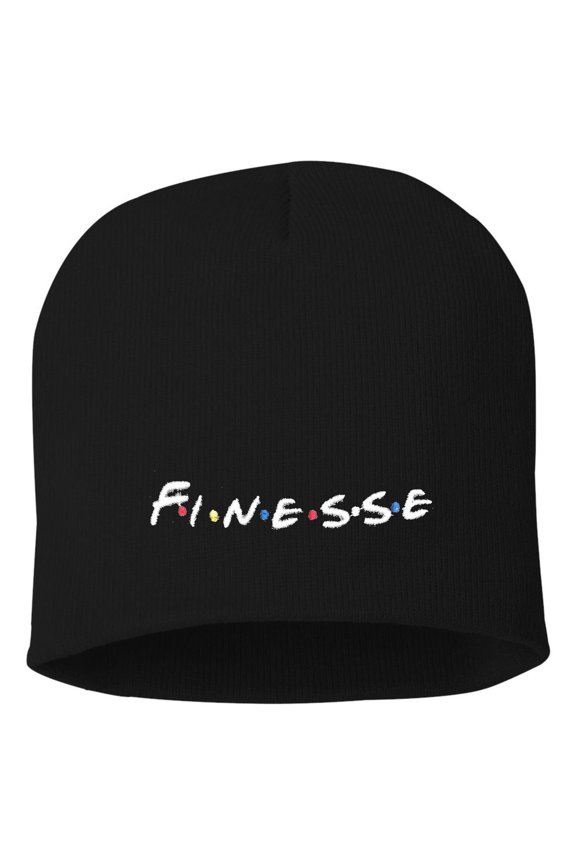 Adult Finesse Embroidered Knit Beanie Cap