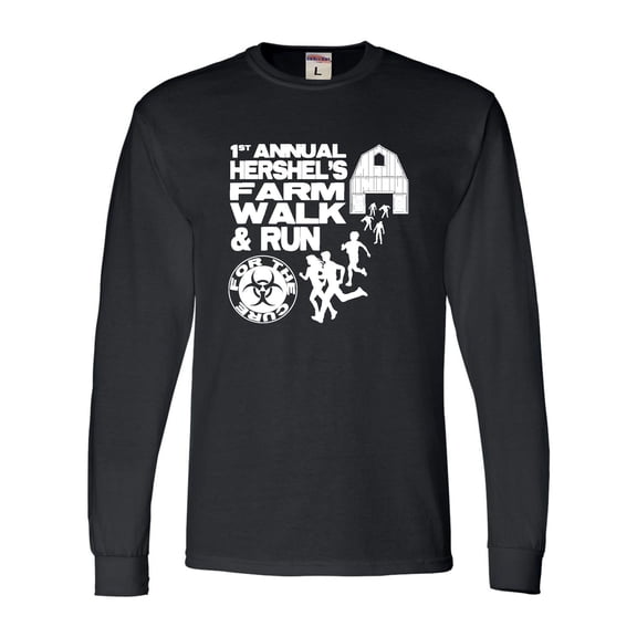 Adult First Annual Hershel's Farm Walk & Run For The Cure Long Sleeve T-Shirt