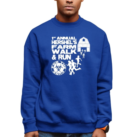 Adult First Annual Hershel's Farm Walk & Run For The Cure Sweatshirt Crewneck