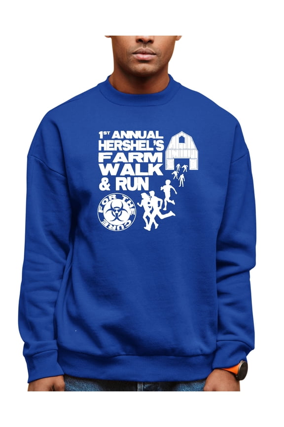Adult First Annual Hershel's Farm Walk & Run For The Cure Sweatshirt Crewneck