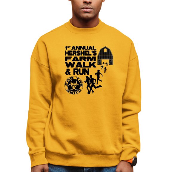 Adult First Annual Hershel's Farm Walk & Run For The Cure Sweatshirt Crewneck