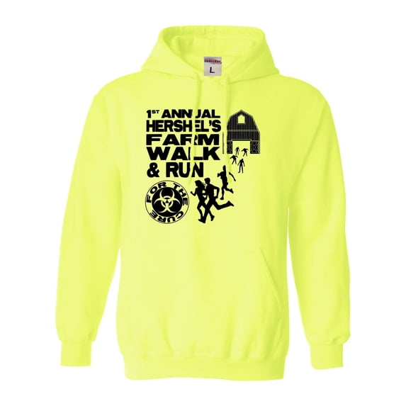 Adult First Annual Hershel's Farm Walk & Run For The Cure Sweatshirt Hoodie