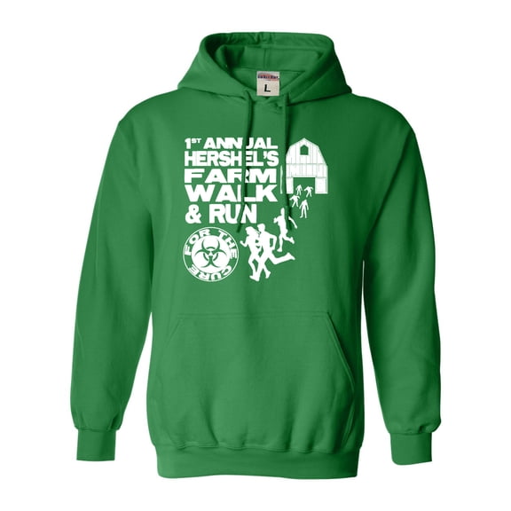 Adult First Annual Hershel's Farm Walk & Run For The Cure Sweatshirt Hoodie