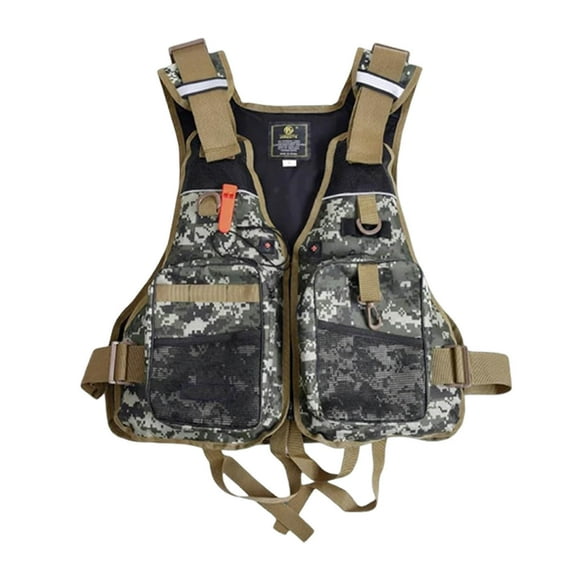 Adult Fishing Life Jacket Vest - Comfortable Adjustable for Kayaking, Boating & Water Sports, Lightweight Breathable Flotation Device for Fishing, Swimming & Tubing - Men & Women
