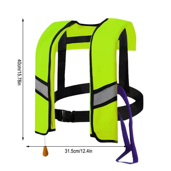 LanSuare Adult Fishing Safety Vest, Manual Air Expandable PFD, Outdoor Water Activity Gear, Emergency Flotation Device